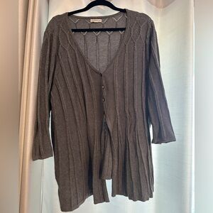 Croft & Barrow Dark Gray Knit Sweater Size 3X